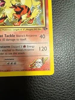 Pokemon TCG Blaine's Arcanine Holo Rare Card Gym Challenge 1/132 - Image 4