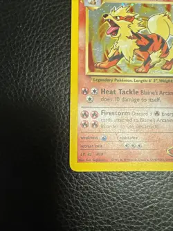 Pokemon TCG Blaine's Arcanine Holo Rare Card Gym Challenge 1/132 - Image 5