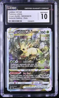 See Description CGC 10 Leafeon VSTAR Crown Zenith GG35/GG70 Pokemon Card - Image 1