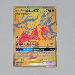 Pokemon TCG Reshiram & Charizard GX SM247 Tag Team Black Star Promo Card - Image 1