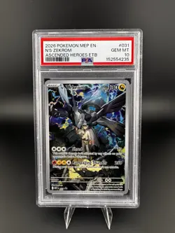 N’s Zekrom Ascended Heroes Promo ETB PSA 10 card #031 Pop 12!! - Image 1
