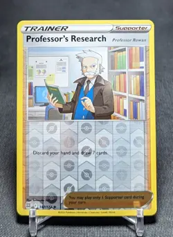 Professor's Research Reverse Holo Rowan Pokemon TCG Brilliant Stars Card 147/172 - Image 1