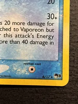 Vaporeon 6/17 Pokemon TCG Pop Series Holo Foil Rare Card Lightly Played LP - Image 5