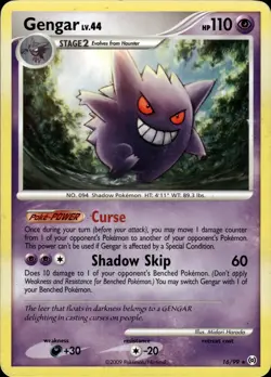 Pokemon TCG Gengar 16/99 Arceus Non-Holo Rare 2009 Pokemon Card - Image 1