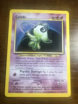 Celebi Neo Revelation Holo Unlimited Rare Pokemon TCG Card 3/64 HP - Image 1