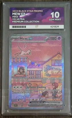 Pokemon TCG Mew EX 053 Black Star Promo 151 UPC Ace 10 Perfect Subgrades - Image 1