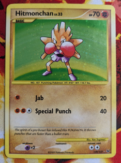 Pokemon Platinum Set - Hitmonchan Holo # 129/127 LP - Image 1