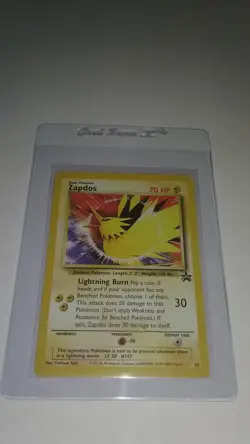 Zapdos Pokemon the Movie 2000 black star promo card #23 electric NM or better - Image 4