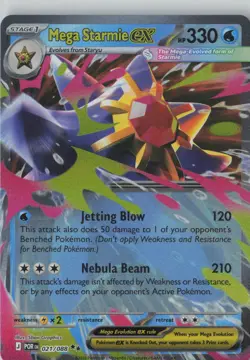Mega Starmie ex 021/088 Double Rare Perfect Order Pokemon Near Mint - Image 1