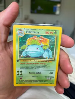 Pokemon Base Set Venusaur Holo 1st Edition French Florizarre 15/102 Rare - Image 1