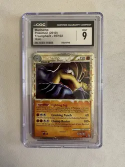 2010 Pokemon Machamp Holo Ultra Rare Prime HG & SS Triumphant 95/102 CGG 9 Mint! - Image 1