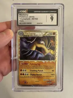 2010 Pokemon Machamp Holo Ultra Rare Prime HG & SS Triumphant 95/102 CGG 9 Mint! - Image 2