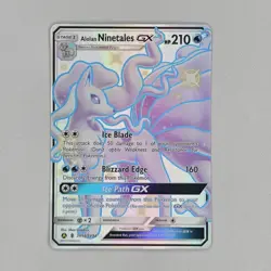 Pokemon Alolan Ninetales GX TCG Full Art SV53/SV94 NM Hidden Fates Shiny Vault - Image 1