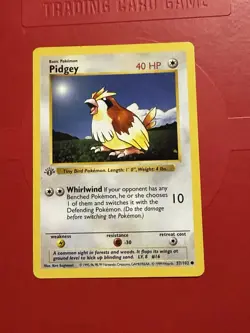 Pokemon Base Set Pidgey 57/102 Shadowless 1st Edition - Image 1