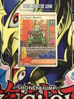 Pokemon TCG Lt. Surges Bargain SIR Trainer 185/132 Mega Evolutions - Image 1
