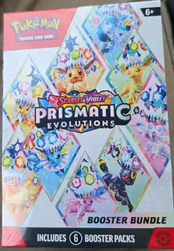 Pokemon Prismatic Evolutions Scarlet & Violet Booster Bundle-6 Packs-Sealed - Image 1