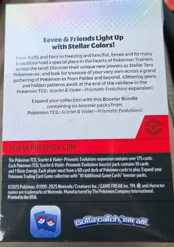 Pokemon Prismatic Evolutions Scarlet & Violet Booster Bundle-6 Packs-Sealed - Image 2