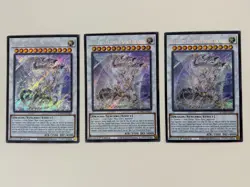 Yugioh - Blue-Eyes Ultimate Spirit Dragon x 3 - 1st Secret Rare NM - Free Holo - Image 1