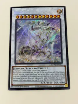 Yugioh - Blue-Eyes Ultimate Spirit Dragon x 3 - 1st Secret Rare NM - Free Holo - Image 3