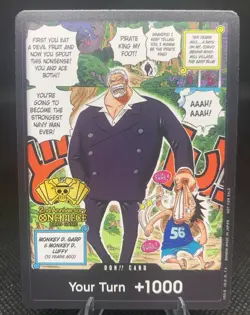 Monkey D Garp Luffy Manga 2nd Anniversary Tournament Promo DON!! One Piece Card - Image 1
