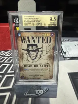 Portgas D. Ace Wanted Poster SP OP13-119 SEC Alt Art ERROR CARD BGS 9.5 - Image 1