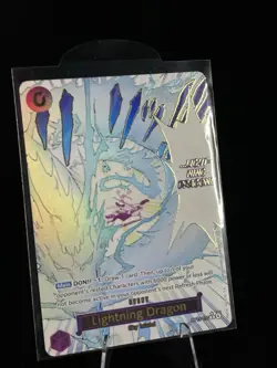 One Piece OP15-077 Lightning Dragon Alt Art Parallel Foil Holo NM/M Pack Fresh - Image 3