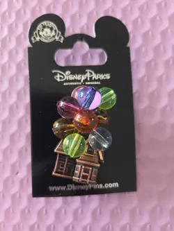 UP House Pin Disney Parks 2015 Carl and Ellie's House with Bead Balloons Pixar - Image 1