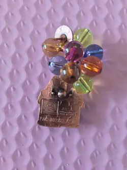 UP House Pin Disney Parks 2015 Carl and Ellie's House with Bead Balloons Pixar - Image 3