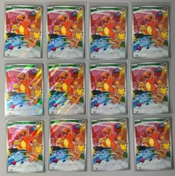 Pokemon First Partner MEP EN 038 Charmander Illustration rare Promo 12 CARD LOT - Image 1