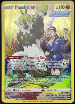 Passimian # TG08 SWSH12: Silver Tempest Trainer Gallery Pokemon Card NM - Image 1