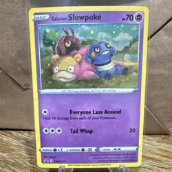 Pokemon Galarian Slowpoke Basic Psychic Holo Card SWSH126 HP 70 Attack 30 - Image 1