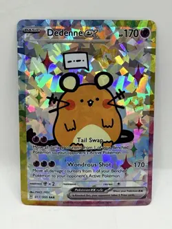 Derpy Pokemon Dedenne Special Doujin Holo Art Card - Image 1