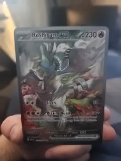 Reshiram EX 166/086 White Flare Holo Illustration Rare Card - Image 4