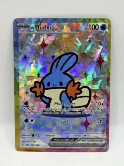 Derpy Pokemon Mudkip Special Doujin Holo Art Card - Image 1