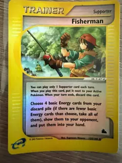 Pokemon - Fisherman 125/144 Skyridge Reverse Holo NM / LP - Image 1
