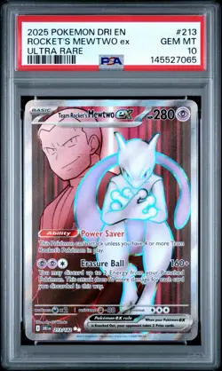 PSA 10 GEM MINT - Pokemon TCG Team Rocket's Mewtwo Destined Rivals 213/182 - Image 1