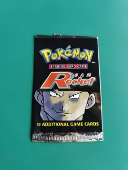 Pokemon Team Rocket EMPTY Booster Pack Giovanni Artwork Vintage Packet WOTC 2000 - Image 1