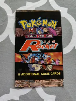 Pokemon Team Rocket EMPTY Booster Pack Mixed Artwork Vintage Packet WOTC 2000 - Image 1