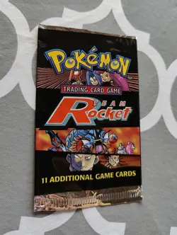 Pokemon Team Rocket EMPTY Booster Pack Mixed Artwork Vintage Packet WOTC 2000 - Image 2