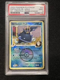 Pokemon Empoleon FB Crosshatch Holo #27 from 2009 Pokemon League in a PSA 9 !! - Image 1