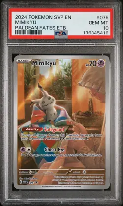 2024 Pokemon SVP EN-SV Black Star Promo # 075 Mimikyu PSA 10 - Image 1