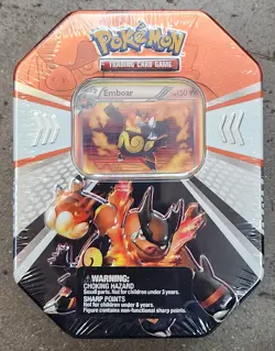 2011 POKEMON TCG EMBOAR FACTORY SEALED TIN (5 BOOSTERS, 1 PROMO) BRAND NEW - Image 1
