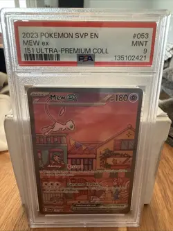 Mew EX Pokemon 151 UPC Black Star Promo #053 PSA 9 - Image 1