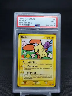 2006 Plusle 5/17 Pop Series 3 PSA 9 Mint Pokemon TCG - Image 1