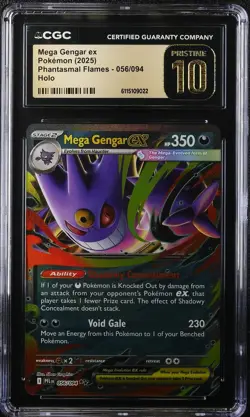 Pokemon Mega Gengar ex Phantasmal Flames Double Rare #056 CGC 10 Pristine - Image 1