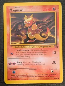 Magmar - 39/62 Fossil Uncommon - LP - Pokemon TCG WOTC Vintage 1999 - Image 3
