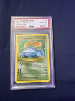 Pokemon Base Set Charizard PSA9 Venusaur PSA10 Blastoise PSA10 Holo Lot - Image 3