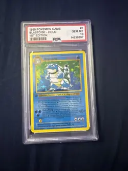 Pokemon Base Set Charizard PSA9 Venusaur PSA10 Blastoise PSA10 Holo Lot - Image 4