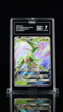 Pokemon Virizion GX 34/214 Lost Thunder TAG 7 Mint 34/214 PSA - Image 1
