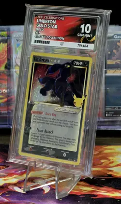 Pokemon TCG Umbreon Gold Star 17/17 Celebrations Holo Gem Mint Ace 10 Graded - Image 2